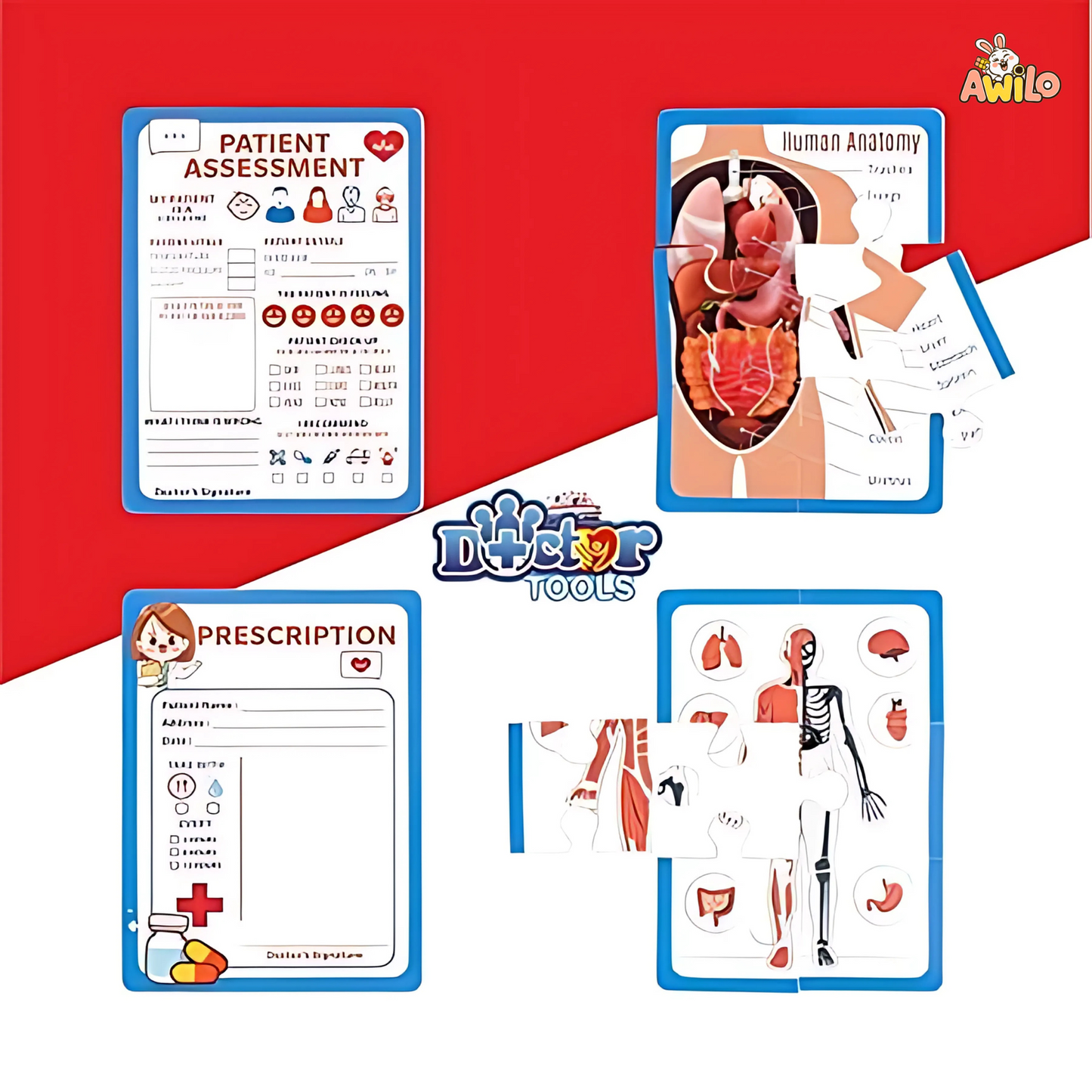 Doctor Kit Play Set – 20 Pcs Premium Medical Toy for Kids (Age 3+) - Awilo