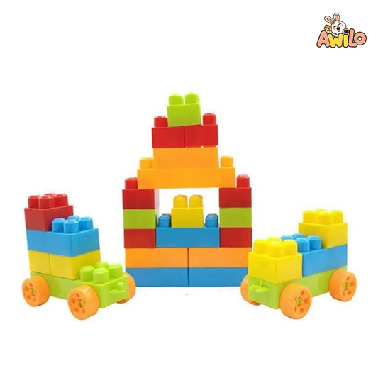 80 Pcs Mega Building Blocks Set for Kids – Multicolor - Awilo