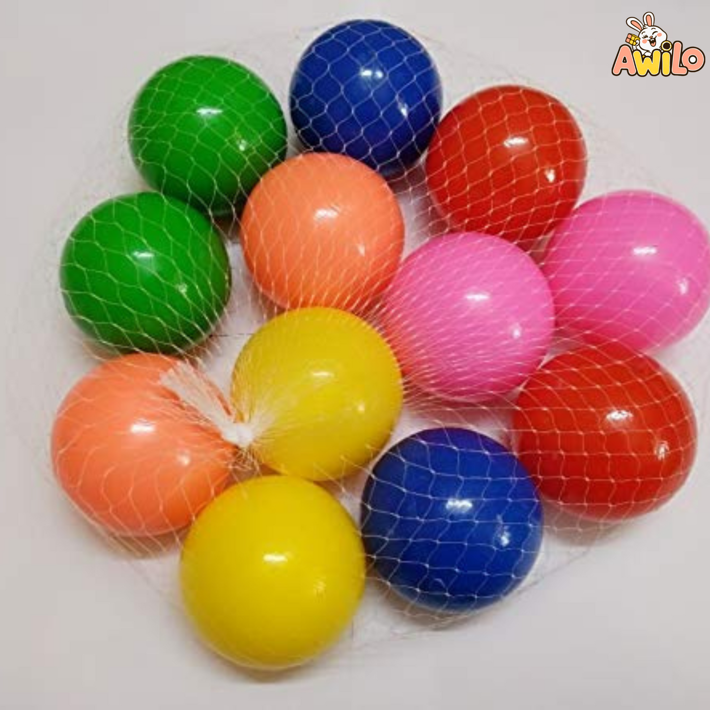 Multicolor Plastic Balls – Set of 7 Play Balls for Kids - Awilo