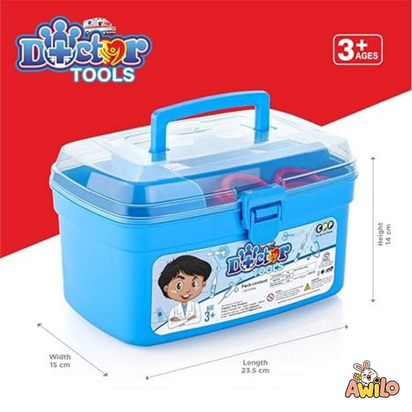 Doctor Kit Play Set – 20 Pcs Premium Medical Toy for Kids (Age 3+) - Awilo