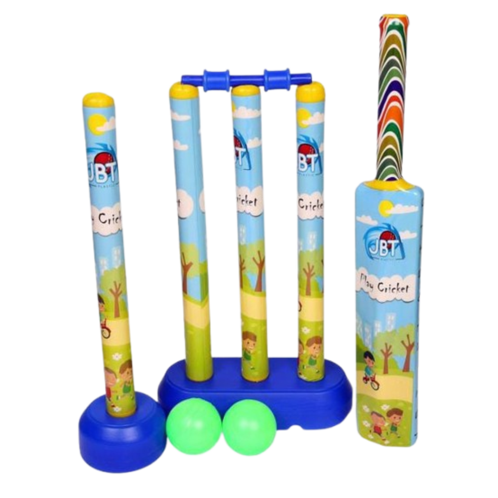 Kids Cricket Set – Bat, Stumps & Balls (Big & Medium Sizes) - Awilo