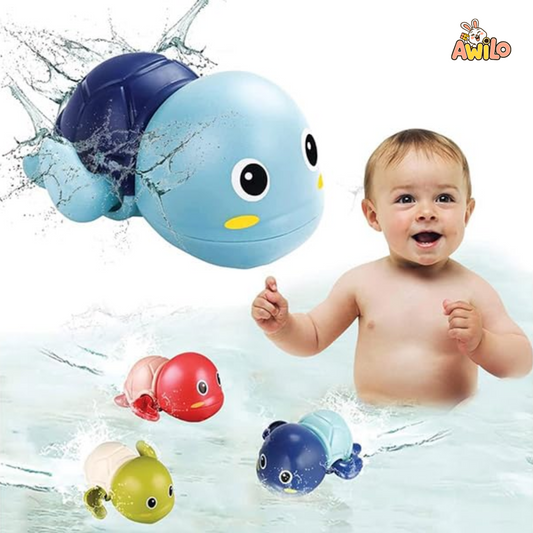 Wind-Up Turtle Toy – Key Operated, Moving, Multicolor - Awilo