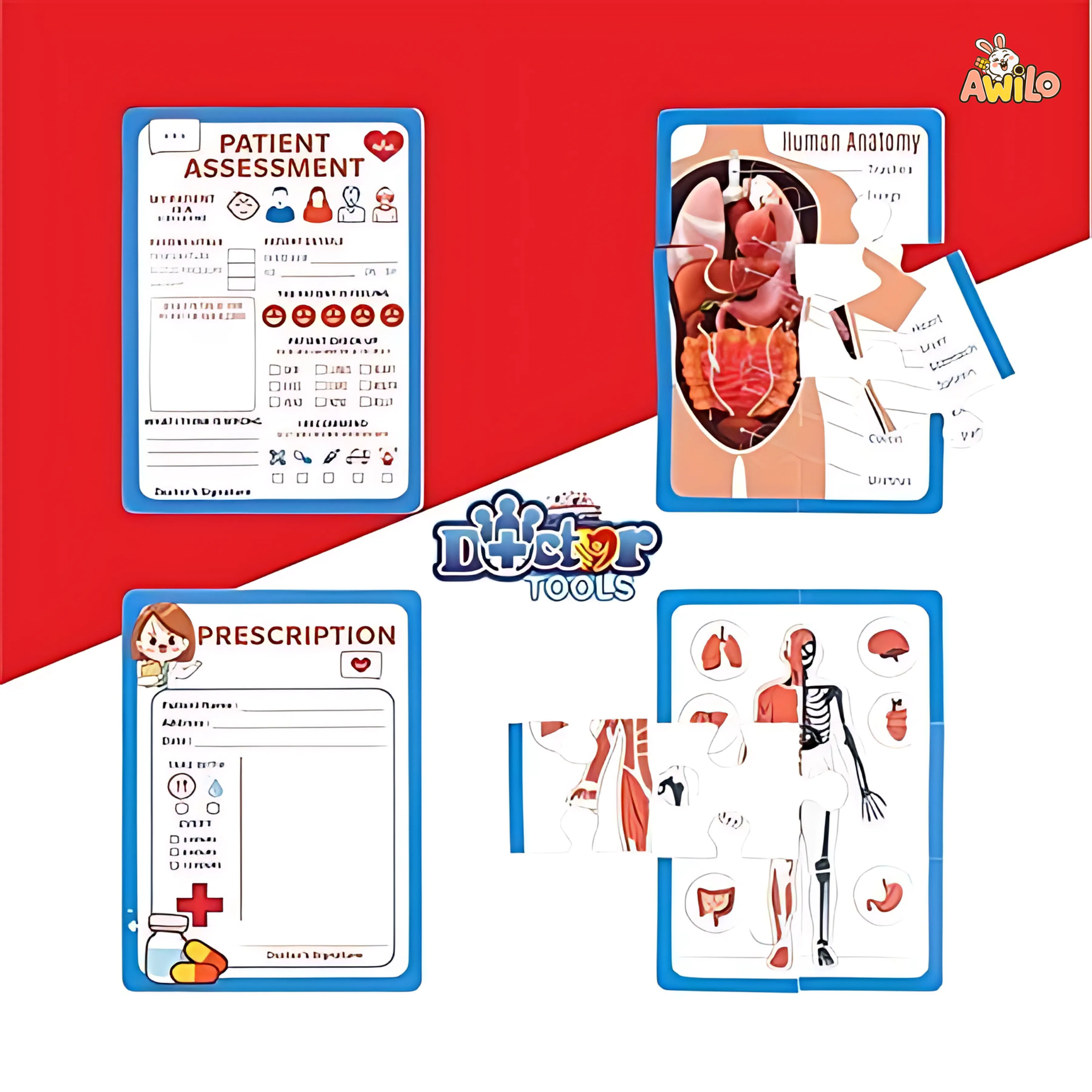 Doctor Kit Play Set – 20 Pcs Premium Medical Toy for Kids (Age 3+) - Awilo