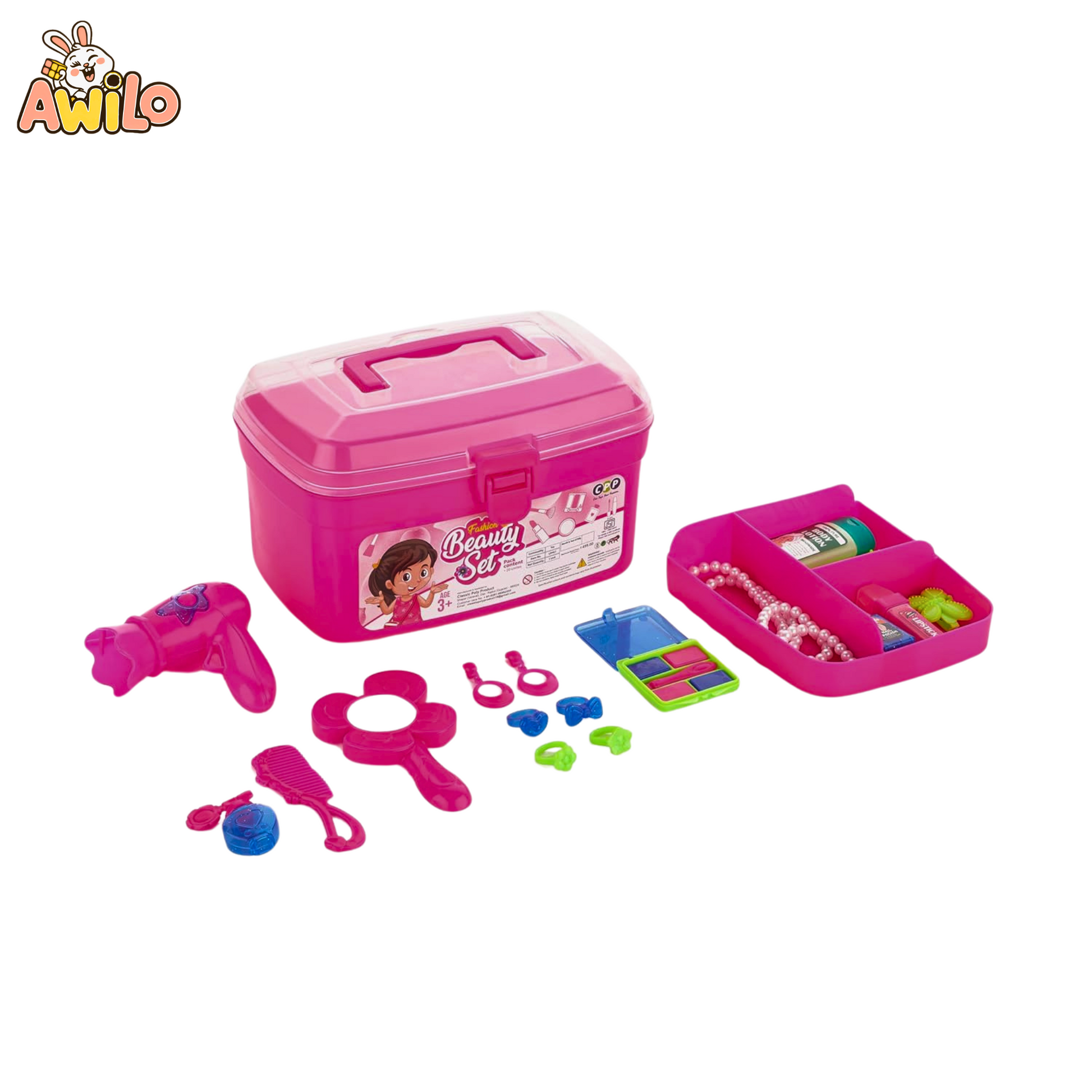 Kids Makeup & Hair Styling Kit for Girls - Awilo