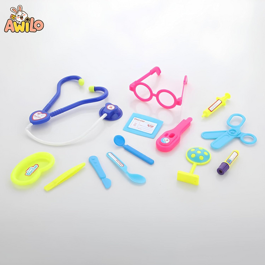 Doctor Kit Toy Set for Kids with Foldable Suitcase - Awilo