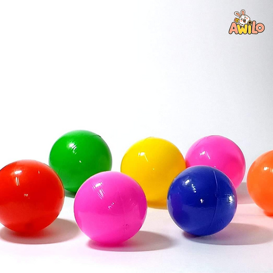 Multicolor Plastic Balls – Set of 7 Play Balls for Kids - Awilo