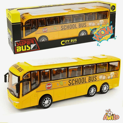 Pullback Yellow School Bus Toy - Awilo