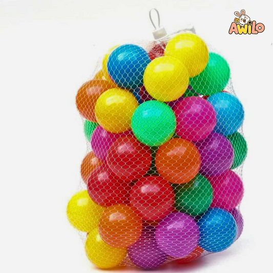 Multicolor Plastic Balls – Set of 7 Play Balls for Kids - Awilo