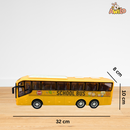 Pullback Yellow School Bus Toy - Awilo
