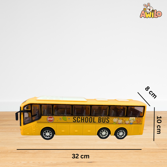 Pullback Yellow School Bus Toy - Awilo