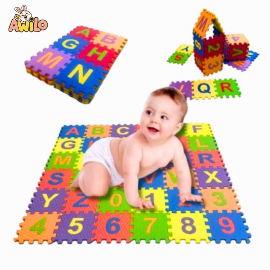 Kids Alphabet & Numbers Puzzle Foam Mat - Awilo