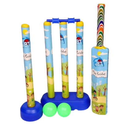 Kids Cricket Set – Bat, Stumps & Balls (Big & Medium Sizes) - Awilo