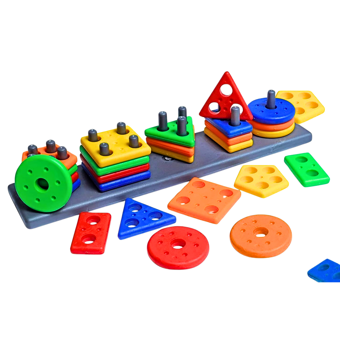 Colorful Geometric Shape Stacking Toy for Kids - Awilo