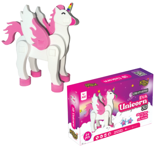 3D Unicorn Puzzle - Awilo