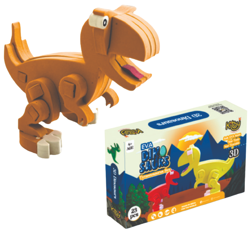 3D Dinosaur Puzzle – EVA Foam T-Rex Building Toy - Awilo