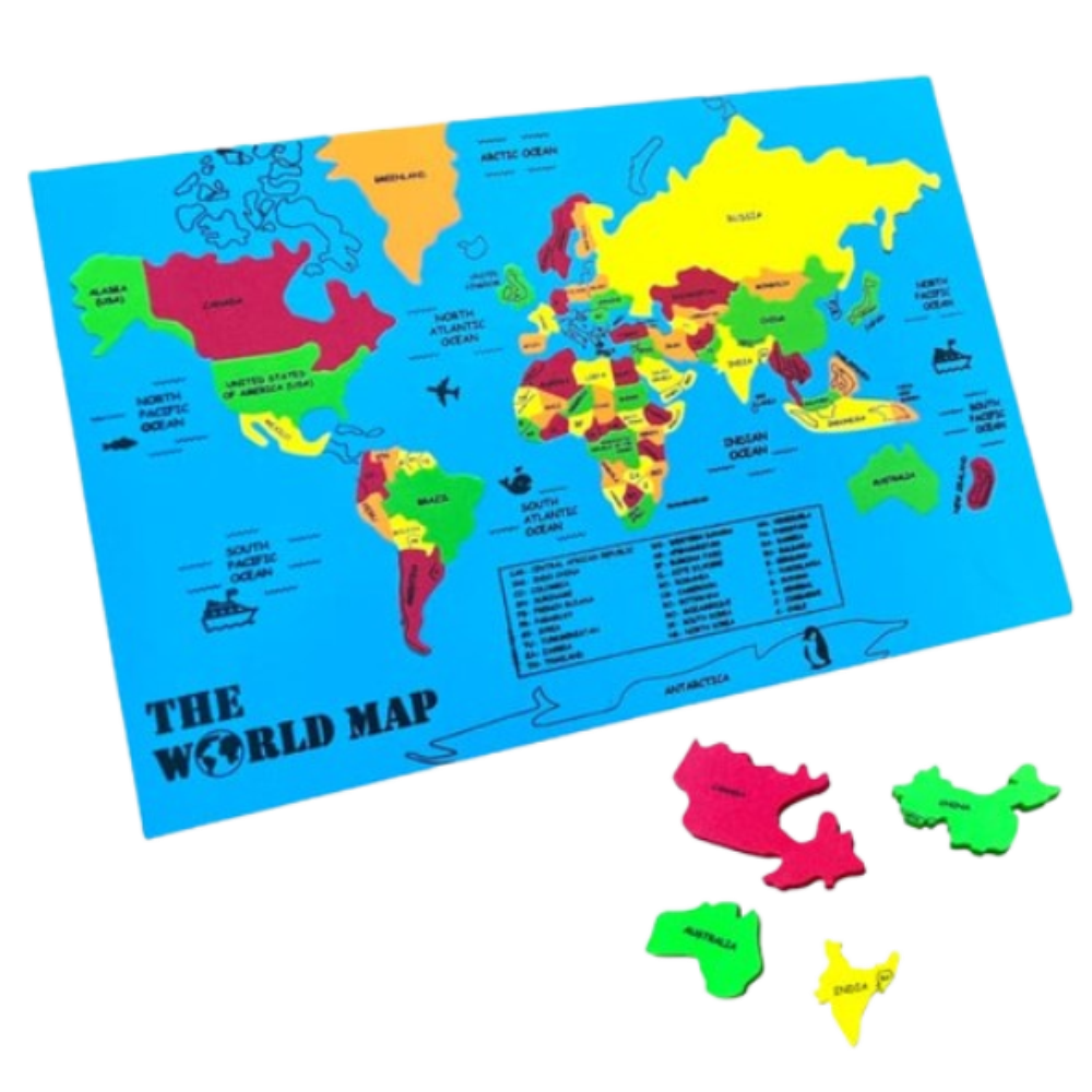 World Map Puzzle for Kids - Awilo