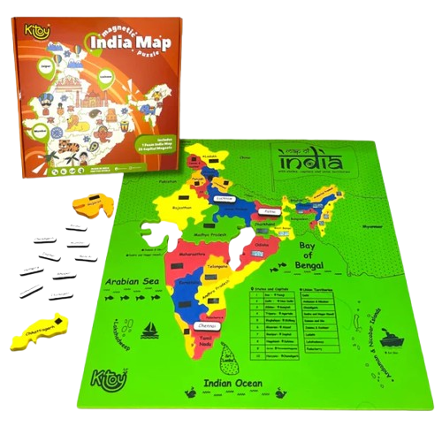 Magnetic India Map Puzzle - Awilo